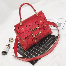 Pink Sugao designer shoulder bag women handbag 2020 new fashion crossbody bag Hollow flower handbag pu leather BHP255K