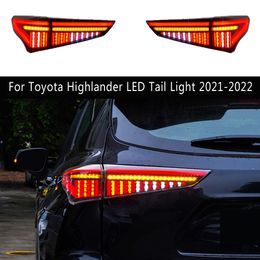 Car Accessories Brake Reverse Parking Running Light Rear Lamp For Toyota Highlander LED Tail Light 21-22 Streamer Turn Signal