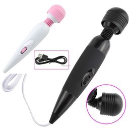 Vibrators USB Charge Wired Style Massage Vibrator Female Masturbator Body Massager Sex Toys for Women Life Waterproof