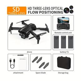 C12 Three High-definition Aerial Photography Drones With Stabilizing And Crash-resistant Adjustable Cameras, Entry-level Quadcopters