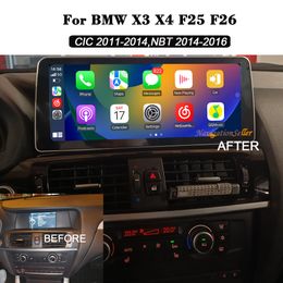 12.3 inç kablosuz Carplay Android 13 BMW X3 F25 X4 F26 CIC NBT 4GB 64GB Navigasyon Başlık GPS IPS 4G LTE CAR DVD