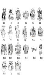 NEW 100% 925 Sterling Silver Fit Charms Bracelets Animals Dog Cat Robot Owl House Gift Box Crown for European Women Wedding Original Fashion Jewelry3307257