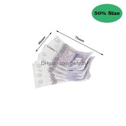 Other Festive Party Supplies 50% Size Aged Prop Money Uk Pounds Gbp Bank Copy 10 20 50 100 Fake Notes For Music Video Develops Ear Dhl2G