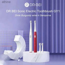 Electric Toothbrushes Replacement Heads DR.Bei Sonic ToothBrush Y1 Rechargeable Waterproof Automatic Oral Cleaning Teeth with 2 Brush Head For Adults YQ240124