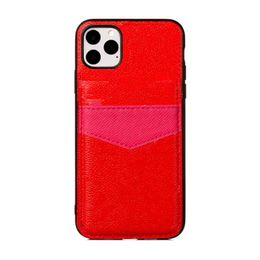 iPhone 15 14 Pro Max Designer Phone Case for Apple 13 12 11 8 7 Samsung Galaxy S24 S23 Note 20 Ultra Luxury PU Leather Card Holder Pocket Floral Print Back Cover Red Flower