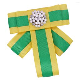 Brooches College Group Lady Jewelry Custom Green Yellow Satin Ribbon Greek Letter XHO Symbol Chi ETA Phi Soror Brooch