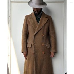 Men's Suits Herringbone Coat Windbreaker Elegant Fashion Slim Winter Jacket Korean Style