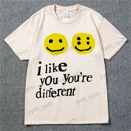 Men's T-Shirts 19SS CPFM XYZ Tshirt Graffiti Face CPFM.XYZ W.W.C.D I LIKE YOU Hip Hop Streetwear TEE CPFM T-shirts Men Women T240124