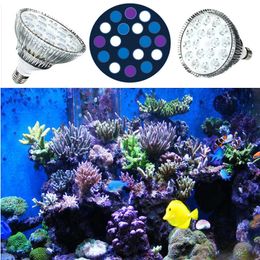 Lightings E27 54W Full Spectrum LED Aquarium Lighting PAR38 Bulb Marine Aquarium White Red UV Used LED Light for Saltwater Corals Refugium