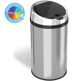 Trashcan NX Stainless Steel 8 gal. Trash Can Household Merchandises Cleaning Tools Accessories 240119