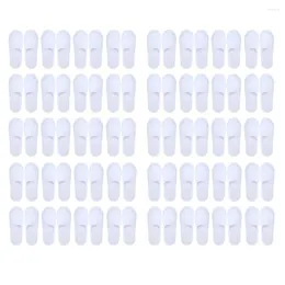 Bowls 40 Pairs Closed Toe Disposable Slippers Women Men Ultra-Thin Brushed Plush Non-Slip For El Home