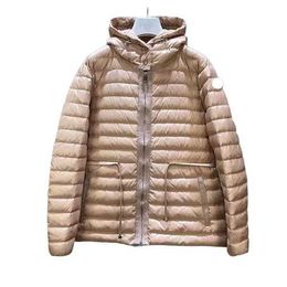 Women's designer brand with the same hooded versatile casual Slim fashion thin section goose down light down simple jacket 9J59O
