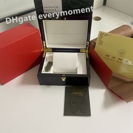 Super Edition Original Wooden Watch Boxes Luxury Gift Box 26236 15720 26400 15400 Yellow Gold Font Handbag Certificate Brochure 5A Grade Watch Box