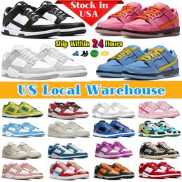 Local Warehouse Designer Shoes Mens Low Casual Sneakers Panda Preto Branco Triplo Rosa Cinza Nevoeiro Costa Unc Syracuse Photon Dust US Stocking nos EUA Homens Mulheres Treinadores