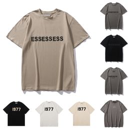 Essentialshoodie T shirt Women mens designer shirts Solid color loose graphic tee tops Man trend Hip Hop Clothing Essentialsweatshirts Shorts Sleeve clothes Tee