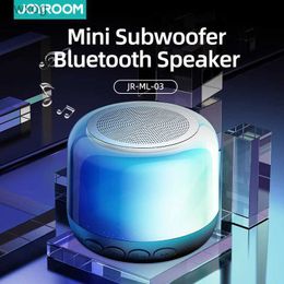 Portable Speakers Joyroom Mini Wireless Bluetooth Speaker With LED Light Portable Loud Speaker 3D Stereo Suitable For Home And Outdoor Travel YQ240124
