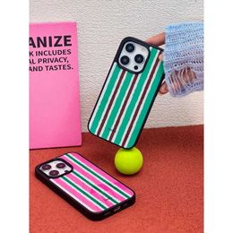 Cell Phone Cases HaDoii Original Stripes Phone Case Lovely Colourful Shockproof Soft Back Cover For iPhone 12 13 14 Pro Max Back Cover J240124