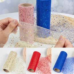 10 size glitter sequin sheer roll wedding decoration Organza fabric glitter sequin sheer roll party supplies 240124