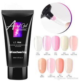 NA050 30ml 9 Colour uv gel nail polish Crystal Extend Nail Gel Extension Builder Led polyGel Nail Art Gel Lacquer Jelly Acrylic Bui2411129