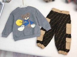 Luxury kids Tracksuits Basketball Sports Pattern designer baby Hoodie set Size 100-150 Autumn pullover and pants Jan20