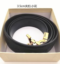 Designer Belt Men Women Belt Fashion Belts Smooth Big Buckle Real leather Classical Strap Ceinture 3.8cm Width With Box