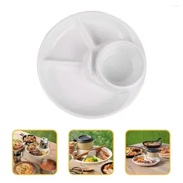 Dinnerware Sets Divided Breakfast Plate Plastic Dining Diet Dish For Picnic Barbecue