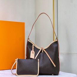 totes Classic Designer Tote Bag Fashion flower Leather Handbags Women High Capacity Composite Shopping Handbag Shoulder Bags Brown283y