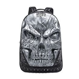 Pinksugao designer backpack Computer backpack men 2020 new fashion embossed three-dimensional skull backpack big ghost face handba217A