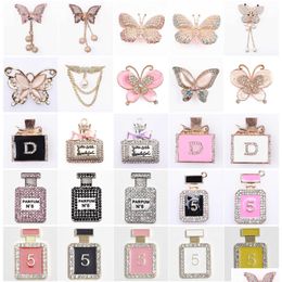 Charms Metal Per Bottle No 5 Bling Queen Butterfly Shoe Decoration Girls Shinny Clog Shoes Charms Accessories Drop Delivery Jewellery Je Dhlxq