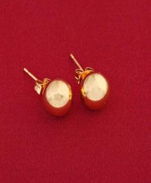 Stud Charm 4mm 6mm 8mm 10mm Ball Earring Yellow Gold Color Shape Classic Design Earrings For Women1821232