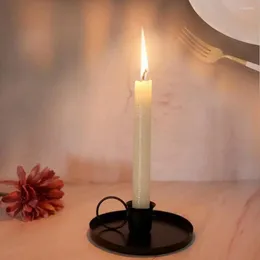 Candle Holders Retro Candlestick With Handle Holder Desktop Adornment Metal Est Iron Home Wedding Decor Exquisite