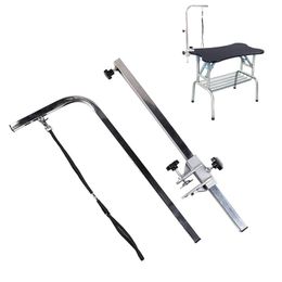 Embossing 105cm Pets Grooming Bracket with Sling Adjustable Steel Suspender Grooming Table Arm Support Dog Cat Holder for Bath Desk