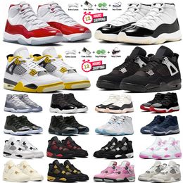 jordab4 11 Basketball Shoes 4s Metallic Gold Sail Bred Reimagined Military Black Cat Red Thunder 12s Cherry Gamma Blue Midnight Navy Space Jam low Barons Men Women