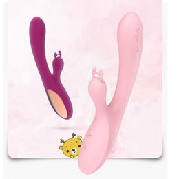 Vibrator Womens Cute Charging Double Shock Masturbator Adult Toy Sex Vibrates For Women Toys Products 231129