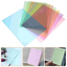 8 Pcs Sentence Strips Teachers Help Bookmarks Dyslexia Tools Kids Reading Accessories Overlay Highlighter Pvc Line Student 240119