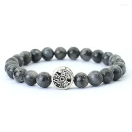 Charm Bracelets Noter Mens Mantra Bracelet Genuine Natural Stone Braslet Hombre Om Mani Padme Hum Braclet Tiger Eyes Beaded Brazalete