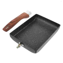 Pans Pot Baking Pan Home Frying Omelette Cooking Square Flat Bottom Plastic Non-stick Fried