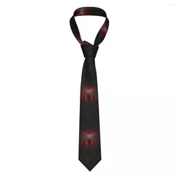 Bow Ties Red Spider Necktie Men Customised Silk Web Neck For Office