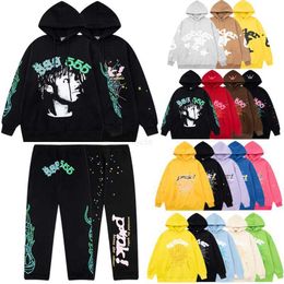 Mens Hoodies Sweatshirts Young Thug Style 555555 Hoody High Quality Sp5der Hoodie Mens Womens Sweatshirt Pullover Hip Hop Long Sleeve Jumper Pant Set Oversize Jumpe