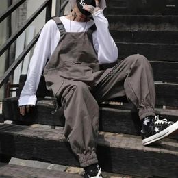 Men's Pants 2024 Spring And Autumn Mens Casual High Quality Overalls American Street Hip-Hop Fashion Solid Colour Amei Khaji