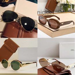 Sunglasses Ladies Designers Triumphal Arch Metal Womens Designer Fashion Retro Cl40235 Oval Frame Brand Glasses 40062 9689 8C7T