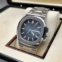 Relógio masculino 40mm à prova d'água mostrador safira aço inoxidável 5711 relógios de pulso masculinos 2813 mecânico automático