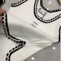 2024 Men's T-Shirts designer Anagram-embroidered Women Tanks Camis cotton tank tops Two C letters Designer Skirts Yoga Suit CHANNEL Dress bra Vest 11