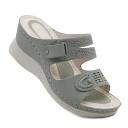 Slippers Women Platform Fashion Retro Casual Beach Shoes Female Orthopaedic Sandals Peep Toe Comfort Sandalias De Mujer