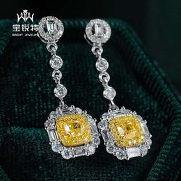 18k White Gold Stud Earrings Diamond Vvs Diamond Earrings Long Drop Earrings with Diamond