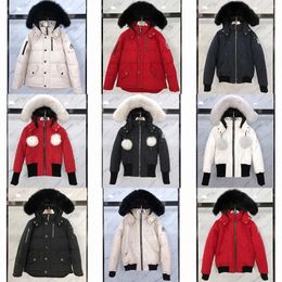 Roupas de puffer de inverno alce pelo capeggio casacos clássicos de parka para homens vestidos femininos designer de vento grosso knuckels com capuz w6ev#