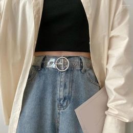 Belts Steampunk Ladies Thin Belt Clear Dazzling Pin Buckle All-Match Adjustable Women Waist Seal For Coat