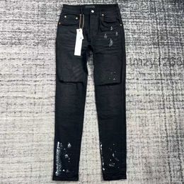 Purple Jeans Men Tag Unisex Mens Designer Ripped Skinny Pants for Dhgate Washed Old Clothes Pantalones Luxury Brand ZQ8B