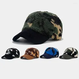 Ball Caps Camouflage Thickening Sun Protection Women Dad Hat Autumn Winter Shade Adjustable Men Baseball Cap Snapback