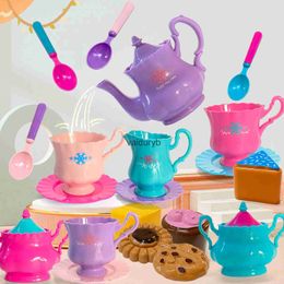 Kitchens Play Food Tea Set for Little Girls Party Toddlers Including Kettle Cookies Kids Boys Giftsvaiduryb